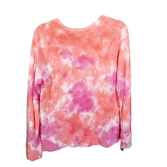 Sundry Sweatshirt Crew Neck Pullover in Pink Apricot Tie Dye Size Medium NWT - Picture 3 of 5